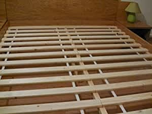 mm08enn Solid Wooden Bed Slats, Single 90 cm, Small Double 120 cm, Double 135 cm, King 150 cm, Super King 180 cm (3 Feet Single)