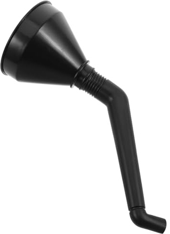 CLISPEED Imbuto per Carburante con Tubo Flessibile e Filtro, Imbuto di Rifornimento per Auto e Moto, Manico Curvo 130mm, Strumento Portatile per Emergenze di Travaso Carburante