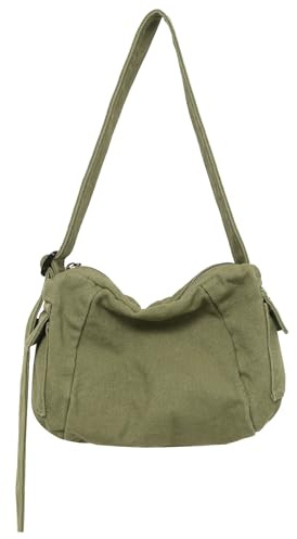 Boziee kleine Damen Umhängetasche Herren Schultertasche Canvas Freizeit Crossbody Tasche für Alltag und Reisen