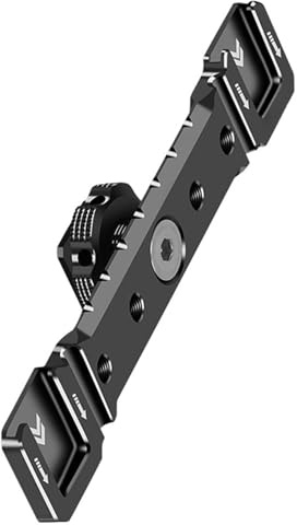 Barra de extensión de aluminio doble para cámara réflex digital, micrófono jaula, soporte de luz de vídeo, soporte para monitores