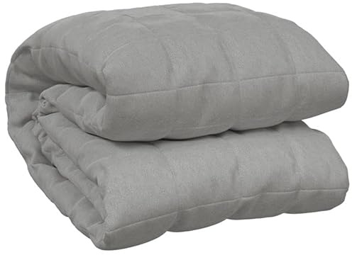 Coperta pesante, 15 kg, grigio, 220 x 240 cm, coperta pesante per un sonno migliore, adulti e ragazzi, morbida fodera in tessuto traspirante