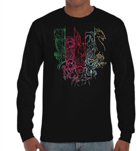 the Fan Tee Camiseta de Adulto de Manga Larga de Hombre Dibujos Animados Zodiaco Caballeros de Atenea 113 XXL
