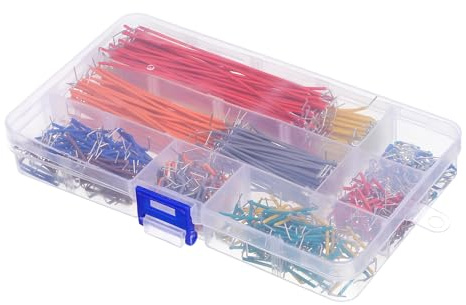 VILLFUL 840 Pcs Jumper Wire Kit with Storage Box Flexible Aluminum Breadboard Jumper Wires Assorted Lengths for Electronics Pcb Prototyping Circuits Compatible with Any Breadboard Setup