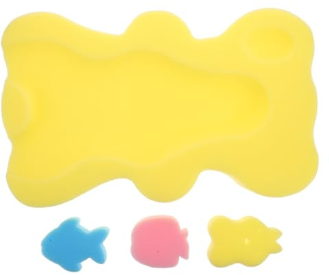 MERRYHAPY Cojín de Baño para Niña Esponjoso y Antideslizante con Grosor Extra de Soporte Suave para Recién Nacido Almohadilla de Esponja para Bañera que Protege y Brinda Comodidad