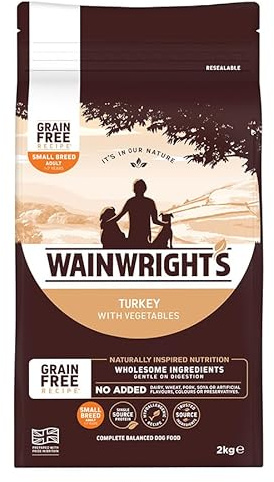 Wainwright's Grain Free Small Breed Adult Dry Dog Food Turkey 2kg