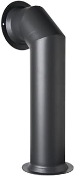 OKO Tall Angled Decorative Metal Stove Flue in Charcoal Grey