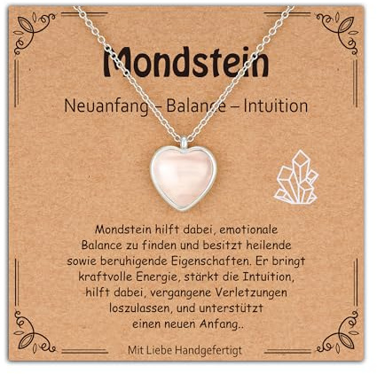 Halora Glücksbringer Halskette für Frauen, Kristall Anti Stress Heilsteine Kette Naturstein Spirituelle Charms Edelstein Schmuck Geburtstags Geschenke für Schwester Mama