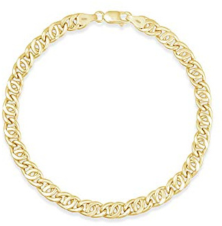 PRINS JEWELS 8er Panzer Armband 14 Karat / 585 Gelbgold Breite 5.00 mm Unisex