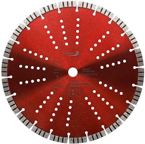 PRODIAMANT Disque Diamant Béton Ø300 mm – Alésage 20 mm – Segments 15 mm – Coupe Rapide & Longue Durée – Disque à Tronçonner Professionnel pour Scie à Sol/Scie de Chantier