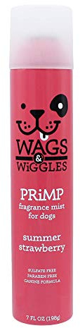 Wags & Wiggles Fragrance Mist for Dogs, Summer Strawberry Scent - Dog Grooming Waterless Spray - Easy and Convenient Way To Freshen Your Pet Without A Bath, 7 Fl Oz