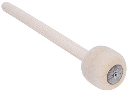 Drum Mallet Wool Felt Head Bass Drum Stick with Wooden Handle Hammer for Percussion Marching Band