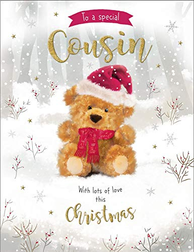 Niedliche (Foto) Weihnachtskarte Cousin – 20,3 x 15,2 cm – Piccadilly Greetings
