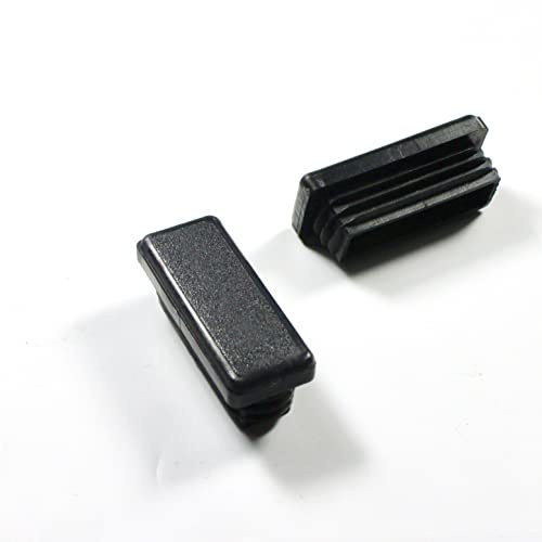 Ajile - Kunststoff Lamellen-Stopfen für Rechteckrohre mit 40x15 mm Aussenmass und 1,0-2,5 mm Wanddicke SCHWARZ - 4 Stck. - EPH113