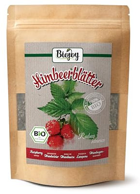 Biojoy BIO Feuilles de Framboisier (100 g), séchées et coupées, Tisane de Framboisier (Rubus idaeus)