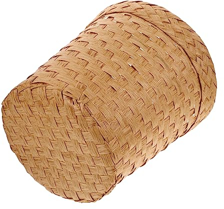Cabilock Wicker Wastebasket Bamboo Trash Can Handwoven Storage Basket for Kitchen Bedroom Bathroom, Versatile Sundries Holder Natural Rattan Material for Home Organization