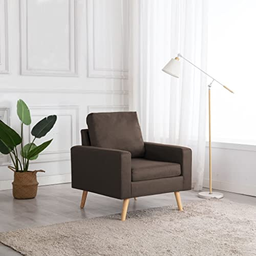 ZQQLVOO Wohnzimmer Lounge Sessel Küchenstühle Clubsessel Lounge Cocktailsessel Sessel Braun Stoff Geeignet für Wohnzimmer Schlafzimmer Esszimmer
