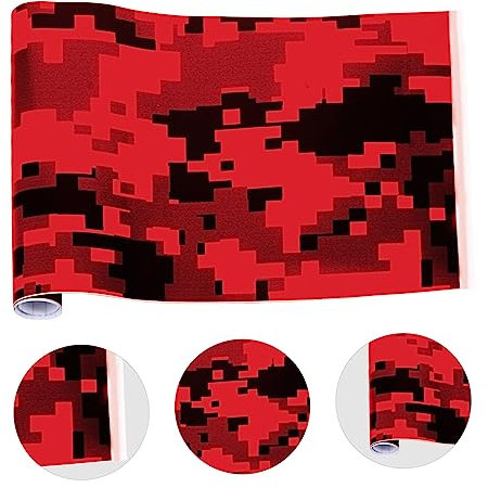 ibasenice Autoaufkleber Selbstklebend Für Auto Styling Camouflage Design Lichtbeständig Kratzfest Hochauflösender Druck Einfache Anwendung Ohne Wasser Oder Kleber Needed