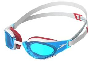 Speedo Unisex Erwachsene Fastskin Hyper Elite Schwimmbrille | Wettkampfschwimmbrille | Performance| Training| Hydrodynamisch Schwimmbrille, Watermelon/Bolt/Aqubl, Einheitsgröße