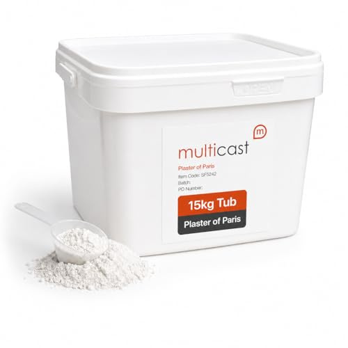 Plaster of Paris - 15kg Tub - Gypsum Powder in Robust, Hygienic Poly-Tub with Strong Handle