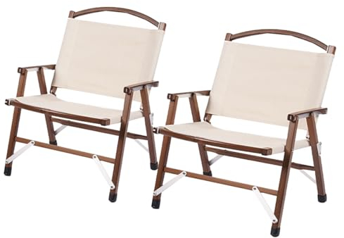Gartenstuhl Klappbar Holz Klappstühle Outdoor Mit Armlehnen, Terrassenstühle Modern Balkonstühle Campingstuhl Moderne Stapelbar Esszimmer Stuhl Für Veranda, Hinterhof ( Color : /Beige B , Size : Set o