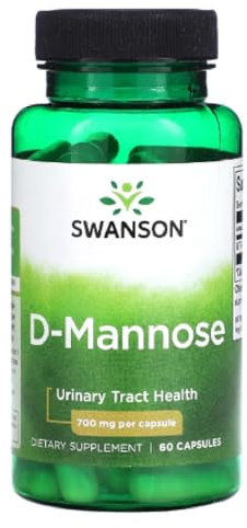 Swanson - D-Mannose | Support naturel pour la santé de la vessie et des voies urinaires - 60 capsules
