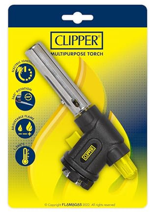 Clipper - Soplete Multiusos | Ideal para Flamear, Caramelizar y usar en Barbacoas | Cocina & Acampada | Torch Adaptor