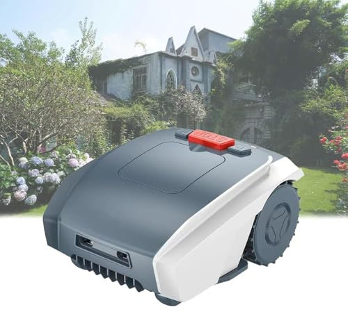 LSBHPPD Robot Cortacésped,Cortacésped Robótico,Cortacésped Al Aire Libre,Cortadora Malezas Autopropulsada,Tractor Cortacesped,para Jardín/Huerto/Césped/Parque,Off-White