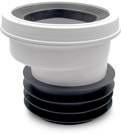 CranPlas CP118 | 40mm Offset Pan Connector | Toilet Waste Fitting for Misaligned Pans | Compatible with 110mm (4”) PVC or Cast-Iron Soil Pipe, Polypropylene with Rubber Seal for Refits & Retrofits
