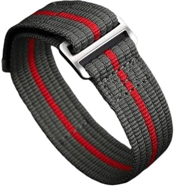 JVEIWAD Correa de reloj de nailon integrada de 22mm Compatible con correa de reloj de lona serie TUDOR Pelagos Black Bay Collar Hidden FXD/Biwan/ 1958(Army green-red)