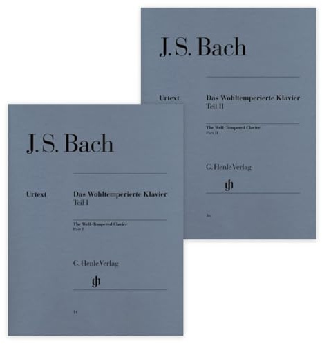 Das Wohltemperierte Klavier Teil I und Teil II (HN 14, HN 16, 9790201800141, 9790201800141) Bach Band 1 u. 2 + Notenheft + 2 Pianobleistifte