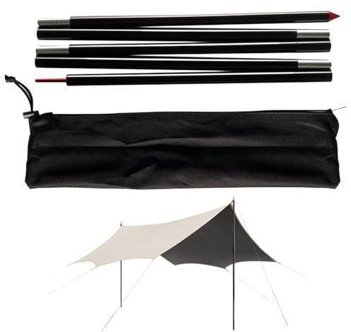 Teleskopstång, skjulstänger – bärbar utdragbar campingstång | högpresterande tältstängset, aluminium campingutrustning för skidskydd, regnhängmatta