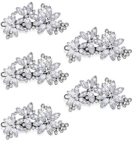Tucnoeu 5 Stück Haarschmuck Hochzeit, Haarschmuck Silber, Braut Haarschmuck Ausgefallene Braut Brautjungfer Haarschmuck für Frauen und Mädchen