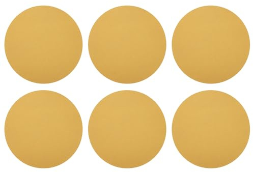 sourcing map 25 dischi abrasivi da 230 mm, grana 150, con gancio e anello, per levigatrice orbitale casuale per la lavorazione del legno e metallo automobilistico, oro