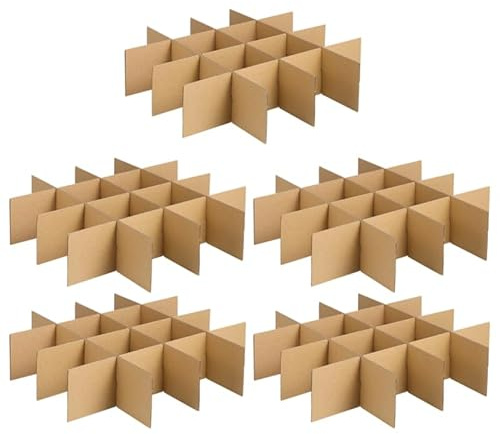 TOPBATHY Box Dividers for Packing Glasses 30 pcs Cardboard Box Separators for Moving and Shipping Glassware Recyclable Carton Inserts for Secure Protection and Organised Packing