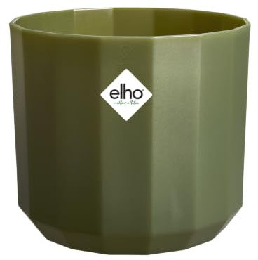 elho Facet Rund 19cm Blumentopf - Forest Green | ∅ 18.6 x H 16.7 cm | für den Innenbereich | 100% recyceltes Plastik