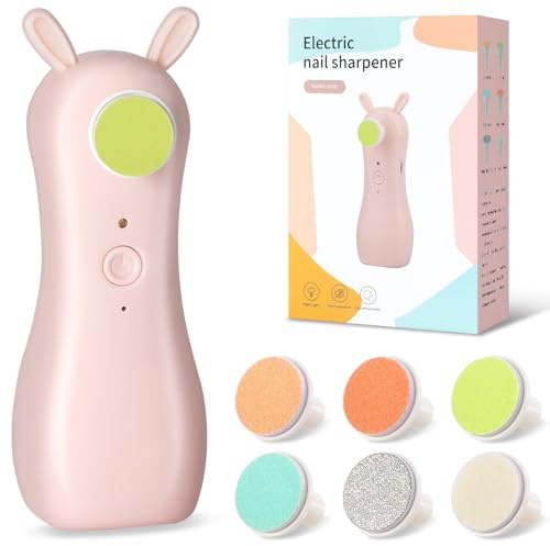 Flintronic Baby nagelfil elektrisk, babynagelsax nagelvårdsset, elektrisk nagelfil, babynageltrimmer, elektrisk babynageltrimmer, manikyrset