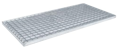 vidaXL Galler Silver 80 x 40 x 2 cm Varmförzinkad stål, Trädgård och terrass, slitstark metallgaller, smart gränd, inredning för staden, tuff avloppsplattform