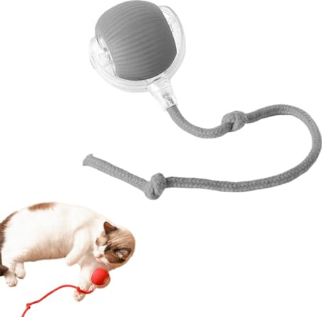 bergxperten luvori Action-Ball Interaktives elektrisches Spielzeug für Katzen – 360° rollender Smart Ball, selbstbewegender Katzenball für stundenlangen Spielspaß