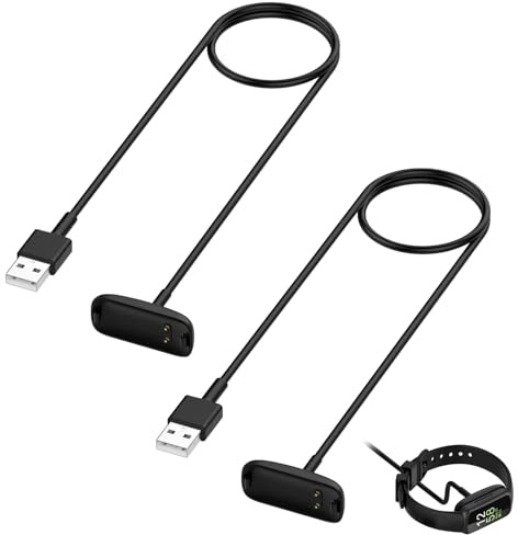 Chargeur Compatible with Fitbit Inspire 3, Câble de Charge USB Magnétique de Remplacement 100 cm, Charge Rapide et Sécurisée pour Montre Connectée Fitbit Inspire 3 Uniquement