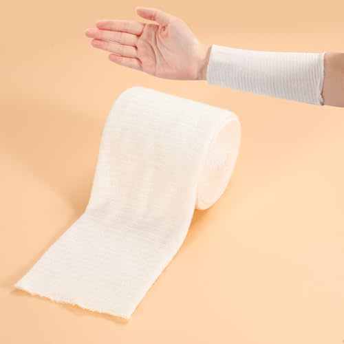 Elastic Tubular Bandage 7.5cmx5m Support Bandage Size D Tubular Gauze Roll Cotton Wound Dressing Reusable for Dressing Retention Wet Dry Wrapping
