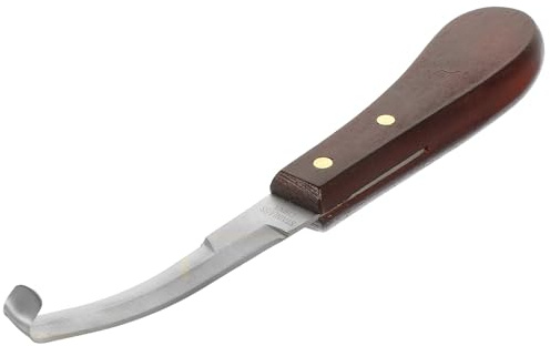 TOYANDONA Cuchillo Reutilizable para Pezuñas de Caballos y Burros Doble para Diestros Cortador Profesional de Acero para Uso en Pastos