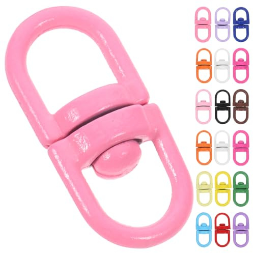 COHEALI 50pcs Assorted Color Zinc Alloy Key Chains Snap Hooks with Swivel Connection and Fastening Features for Handmade Projects and DIY Making Random Color