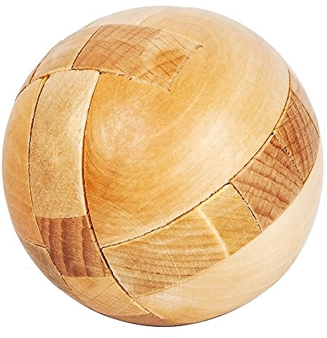 Holz Rätsel: Geduldspiel Fußball aus Holz (Geduldsspiele Holz) Puzzle Spielzeug, Holz Puzzle Magical Ball Intelligenz Spiel Denksport Spielzeug 3D IQ Puzzle 3D Holzpuzzle Knobelspiele Geduldspiel