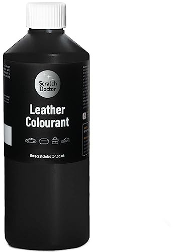 Scratch Doctor Lederfarbe, schnelle und einfache Lederreparaturfarbe, geeignet für Sofas, Möbel, Autositze, Schuhe, Taschen und mehr, in 29 Farben erhältlich (schwarz, 500 ml)