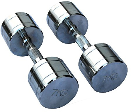 Lisaro Sports Chromhantel, Kurzhanteln Hanteln Handgewichte Chrom Dumbbells mit Anti-Rutsch-Griff, mit gewölbtem Griff Lieferung pro Paar (12)