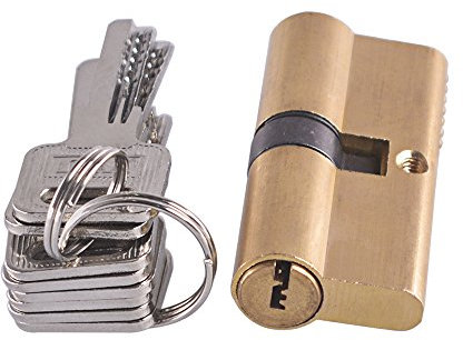tüRzylinder Reiner Kupferab-Kern-Kern 115mm Zylinder AB Schlüsseltest-Diebstahl-Eingang Messing Türschloss Einzeiliger Marmorschlosskern (Color : 1pcs 115(32.5x82.5))