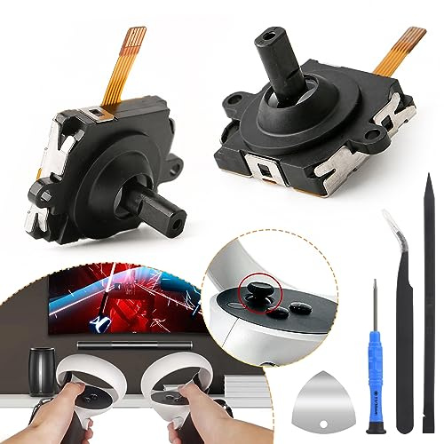 RongZy 2 Pièces Analogique 3D Joystick pour Oculus Quest 2, Remplacement du Joystick pour Quest 2 Controller Repair Parts, Performances Stables(Gauche/Droite)