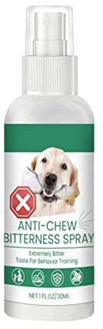 Kauspray für Hunde | Natürliches Spray ohne Kauen zu Kauen – 1,1 FL Oz Bitterspray für Hunde, Abschreckungsspray zum Kauen für Welpen und Katzen