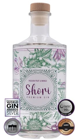 SHORI Passion Fruit e Mango Premium Gin 70 Cl Artigianale Italiano Silver World Gin Awards 2024-4 Premi Internazionali - Gin Artigianali