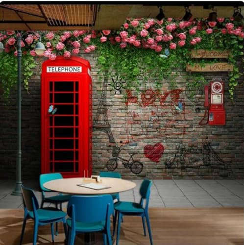 3D Wall Paper Rolls Photo Wallpaper for Walls 3D Murals London Phone Pavilion Rose Background Wall Paper,3D,250x175cm
